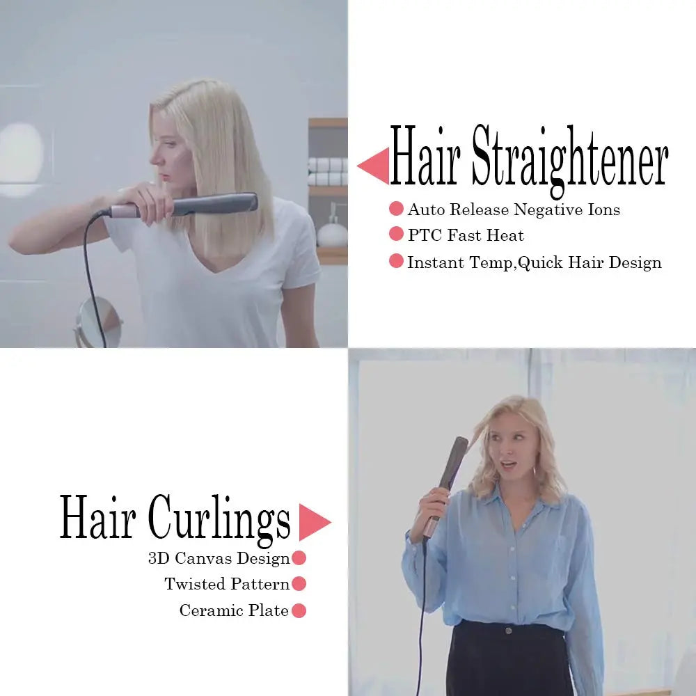 2-In-1 Hair Straightener And Curler